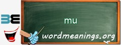 WordMeaning blackboard for mu